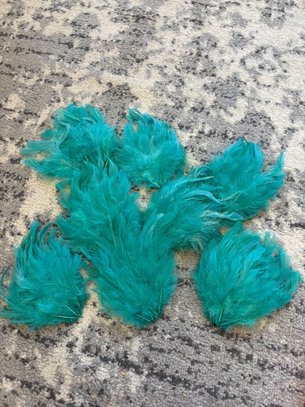 Teal Feather Hair Pieces - Dance Costume